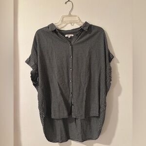 Madewell Soft Short Sleeved Boxy Button Down Shirt Popover